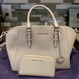 Michael Kors satchel with wallet